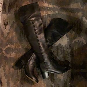 Black Leather Same Edelman over the knee boots